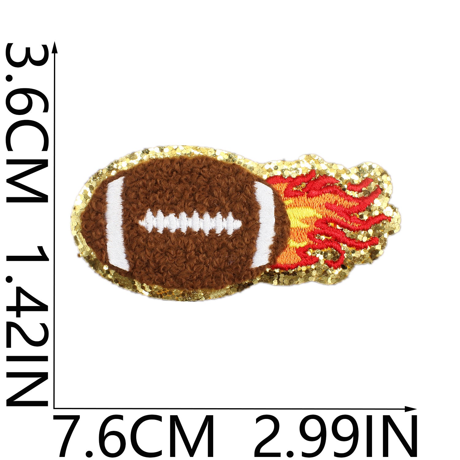 Wholesale Volleyball Towel Embroidered Patch Rugby Football Embroidered Cloth Patch Greta Baseball Chenille Embroidered Label